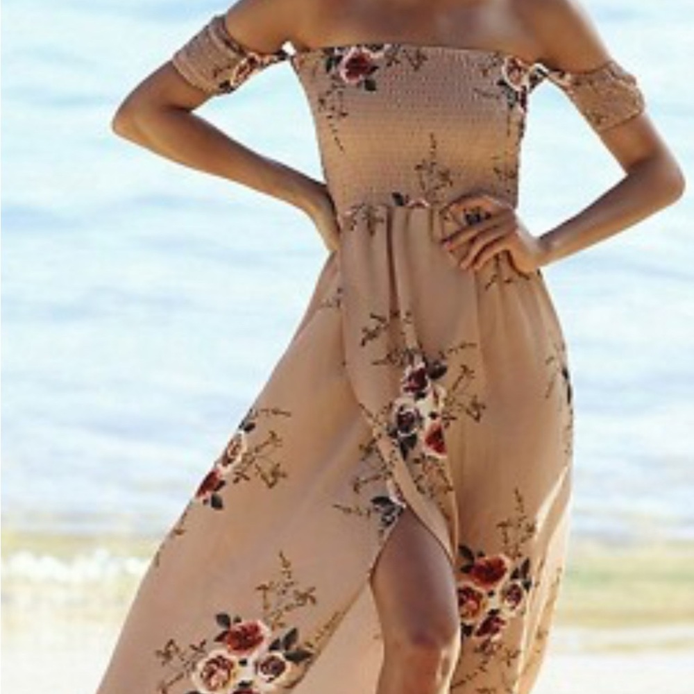 SALE! Off the shoulder flower dress